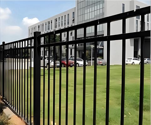 European Picket Top Steel Garden Tubular Fence Panels