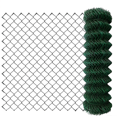 2.0mm alambre de alta resistencia PVC revestido cerco de enlace de cadena con agujero de diamante para uso agrícola y jardín
