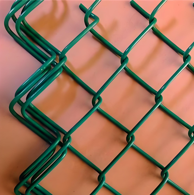 5.0mm Wire PVC Coated Diamond Chain Link Fence for Stadiums Football Fields