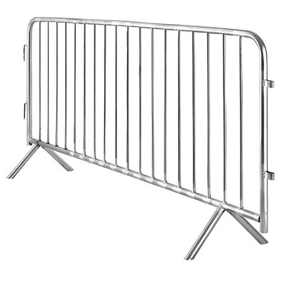 Barrera portátil de seguridad para control de multitudes, valla de barricada para eventos de acero galvanizado de 1m x 2m con sistema de enclavamiento