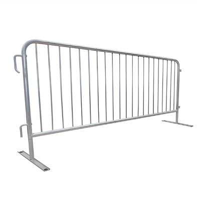 Barrera de control de multitudes galvanizada en caliente altura 1m longitud 2m vallas temporales de trabajo pesado para la seguridad del evento