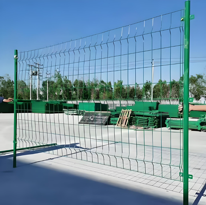 2.0m High PVC Coated Welded Wire Mesh Fence Panel with Ball Proof Design for Sports Field Boundary Fencing