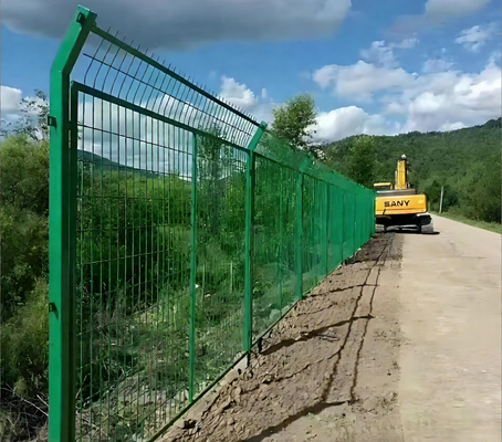 2.0m High PVC Coated Welded Wire Mesh Fence Panel with Ball Proof Design for Sports Field Boundary Fencing